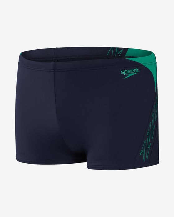 Maillot de bain Speedo Hyper Boom Splice Aquashort bleu foncé vert turquoise
