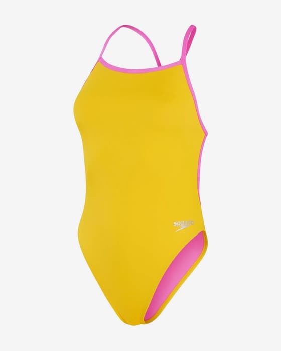 Maillot de bain Speedo Solid Vback jaune rose femme