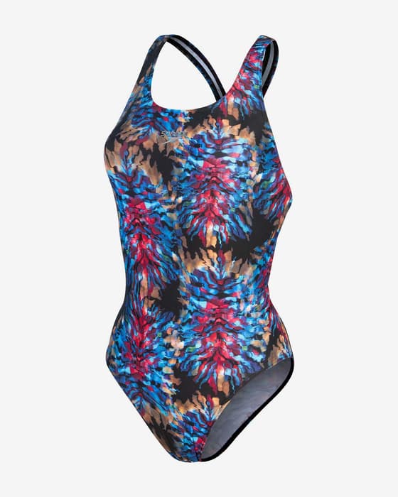 Maillot de bain Speedo Allover Digital Proback One Piece bleu rose noir femme