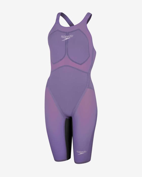 Maillot de bain Speedo Fastskin Lzr Pure Valor Openback Kneeskin lilas pastel blanc femme