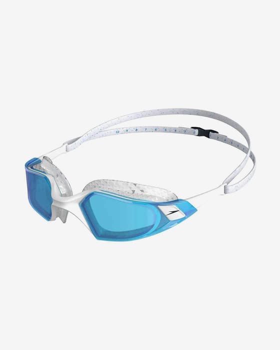 Óculos de natação Speedo Aquapulse Pro azul branco com lentes azul