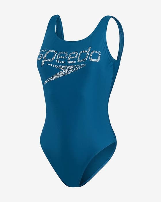 Maillot de bain Speedo Logo Deep U-Back bleu femme