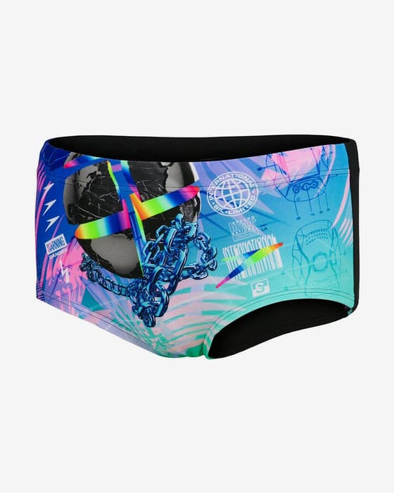 Maillot de bain Speedo 17cm Club Training Placement Brief noir multicolore