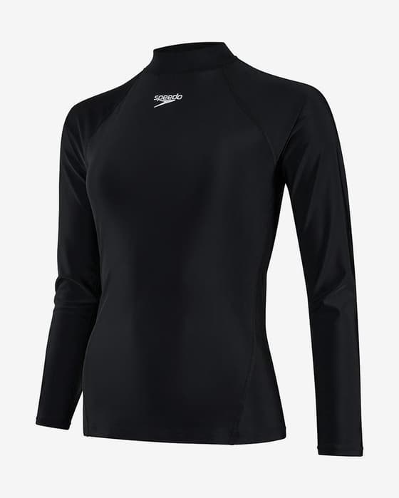 Camiseta Speedo Rash Top manga larga negro mujer