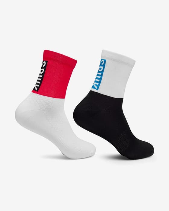 Calcetines Spiuk XP negro blanco rosa ( 2 pares)