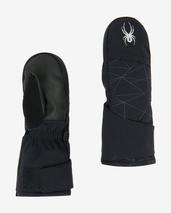 Guantes Spyder Mini Cubby negro infantil