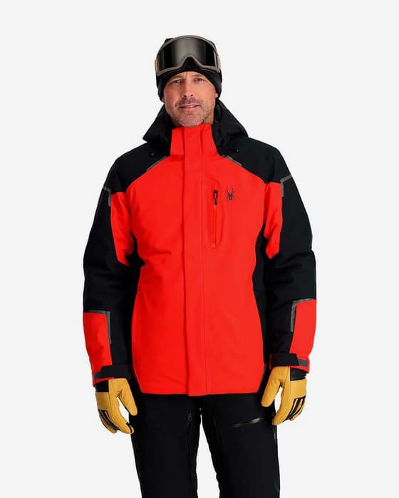 Chaqueta con capucha Spyder Copper PrimaLoft Black Eco rojo negro