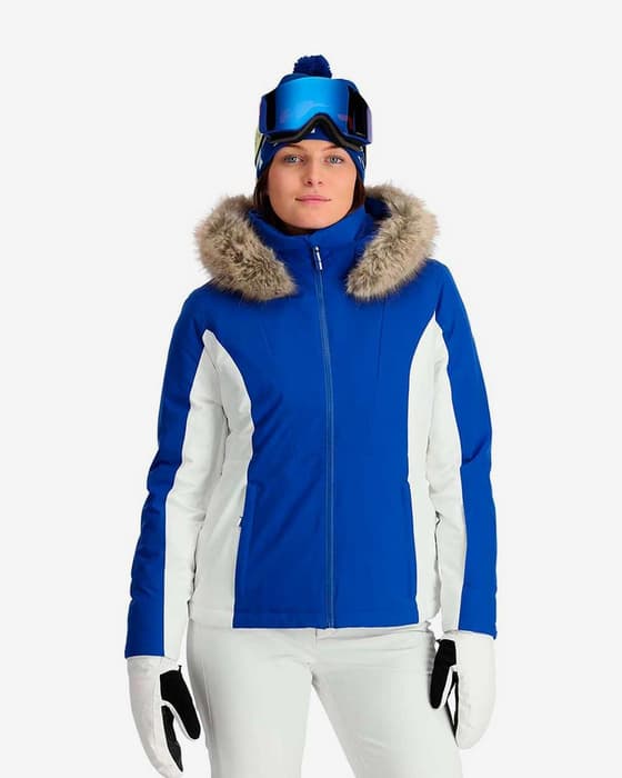 Chaqueta con capucha Spyder Vida PrimaLoft Black Eco azul eléctrico mujer