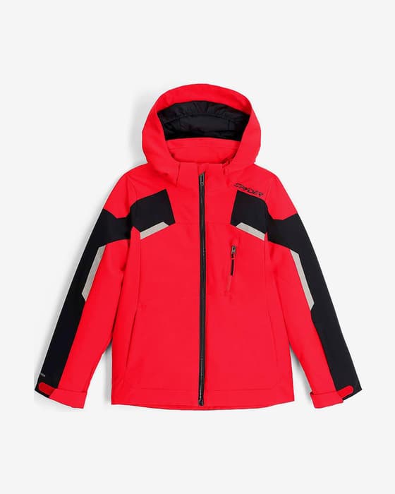 Chaqueta con capucha Spyder Leader rojo negro niño