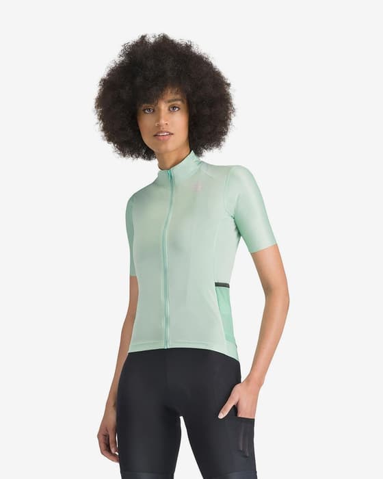 Maillot Sportful SuperGiara manches courtes vert blanchâtre femme