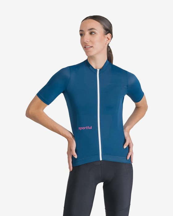 Maillot Sportful Classic manga corta azul atlántico mujer