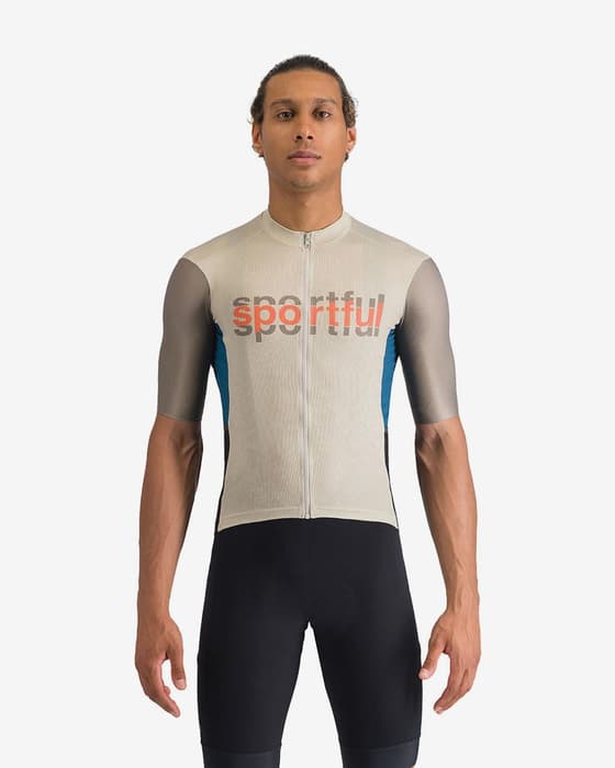 Maillot Sportful Supergiara Logo manche courte beige