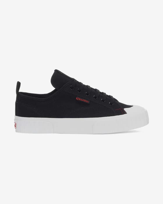 Zapatillas Superga Classic Stripe Webbing negro blanco