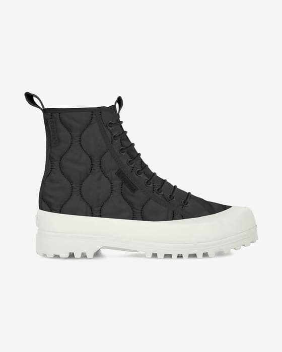 Botas Superga 2644 Alpina Quilted negro mujer