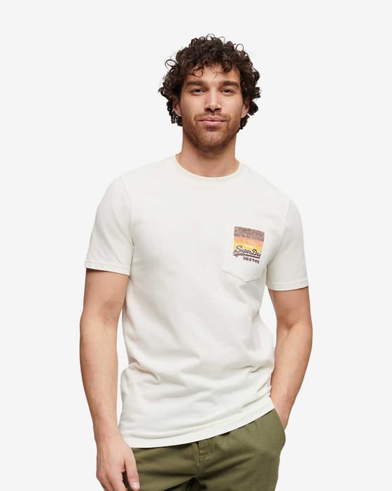 Camiseta Superdry Logo Vintage Cali manga corta blanco