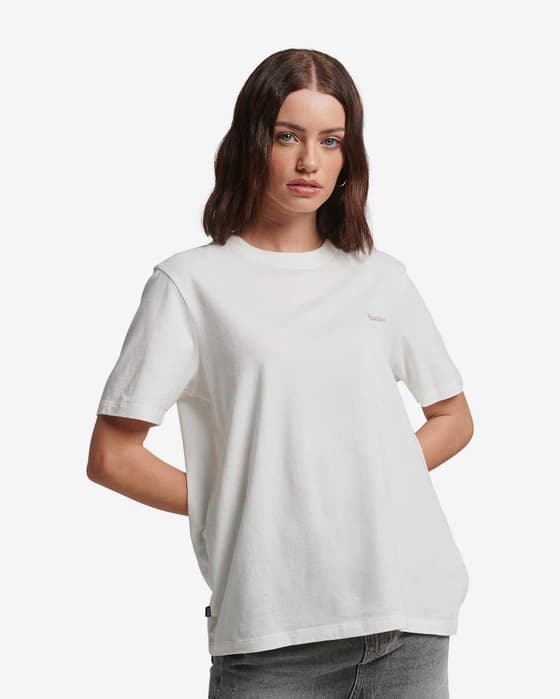 Camiseta Superdry Vintage Logo manga corta blanco mujer