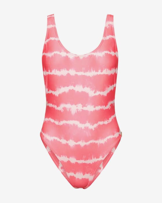 Bañador Superdry Code Tie Dye rosa blanco mujer
