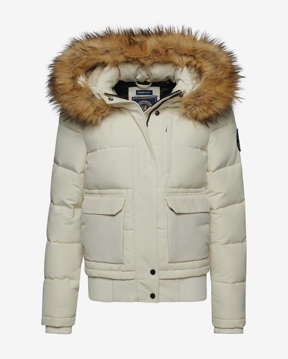 Chaqueta Superdry Everest Bomber beige mujer