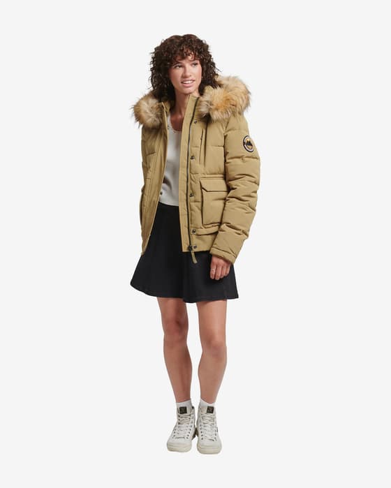 Chaqueta Superdry Everest Bomber marrón claro mujer