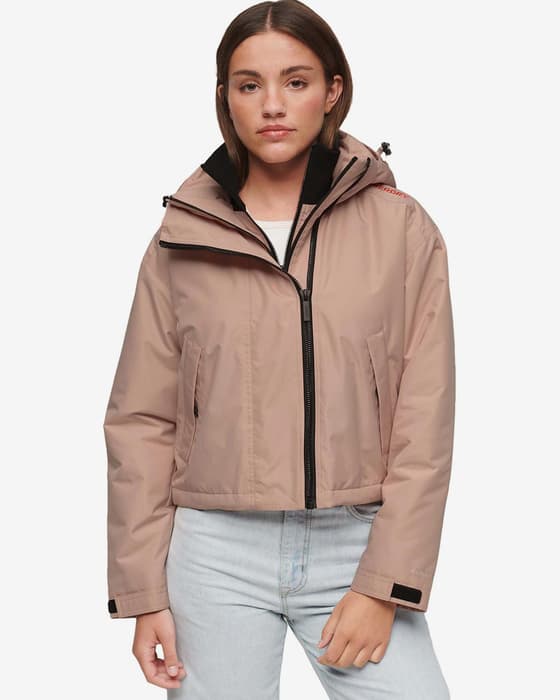Chaqueta Superdry Code SD-Windcheater rosa palo negro mujer