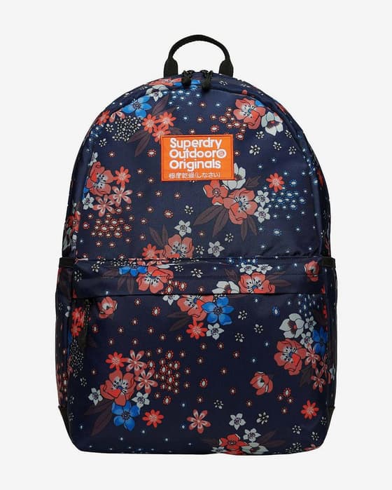 Mochila Superdry Montana 17L azul oscuro naranja rojo