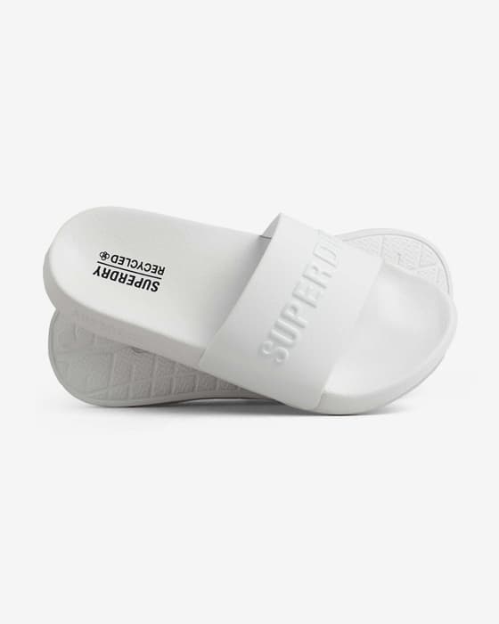 Chanclas Superdry Code Logo Vegan blanco puro mujer