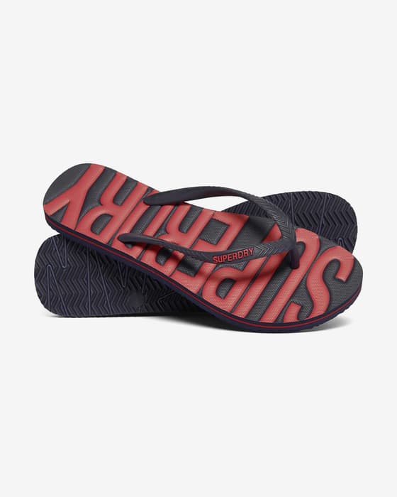 Chanclas Superdry Vintage Logo azul marino rojo mujer