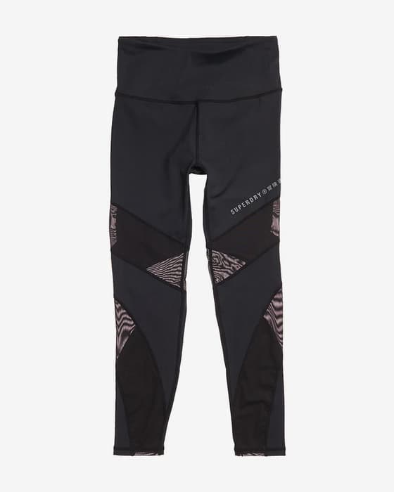 Malla larga Superdry Training Essential Sport negro mujer
