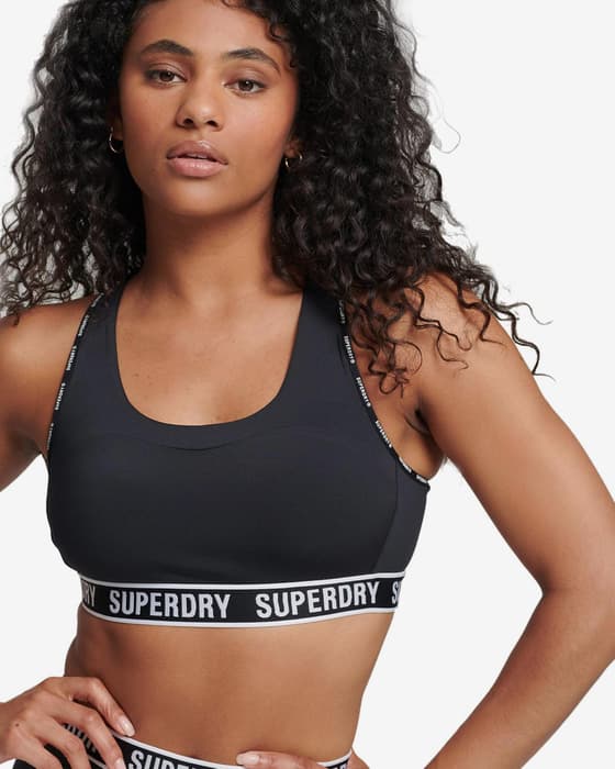 Sujetador Superdry Train Branded Elastic negro