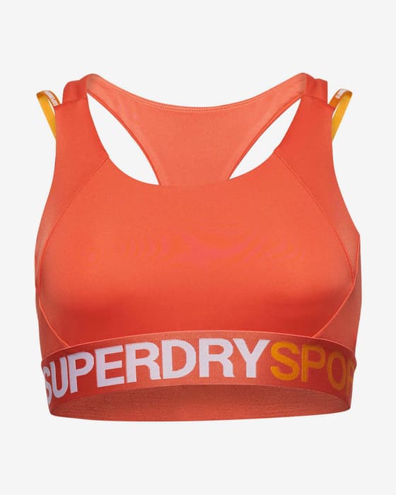 Sujetador Superdry Train naranja blanco mujer