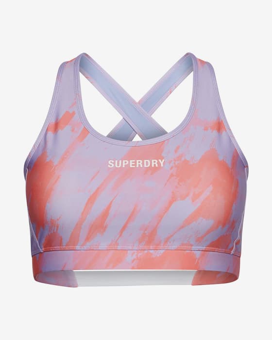 Sujetador Superdry Code Mid lila rosa