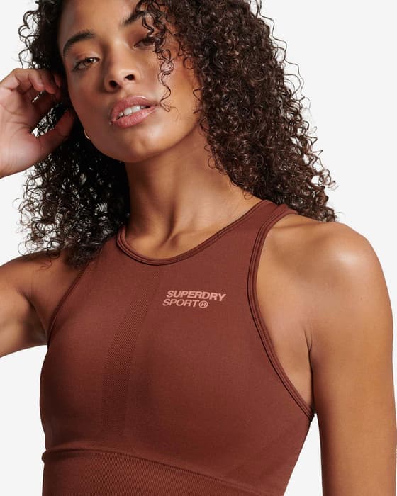Sujetador Superdry Core Seamless rojo rosa mujer