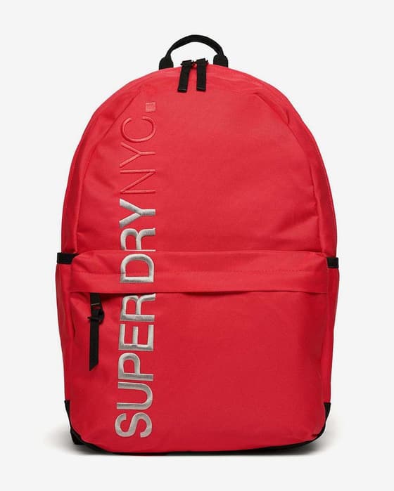 Mochila Superdry NYC Montana 17L rosa fucsia blanco