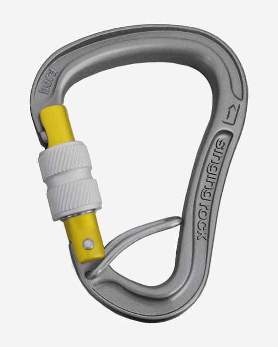 Mosquetón Singing Rock Bora GP Key-Lock gris