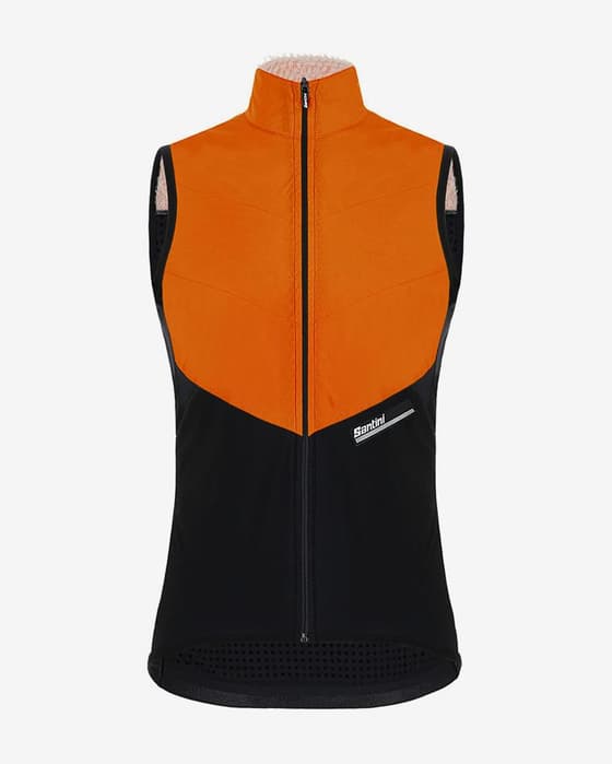 Chaleco Santini Redux Vigor naranja negro - Corte Slim