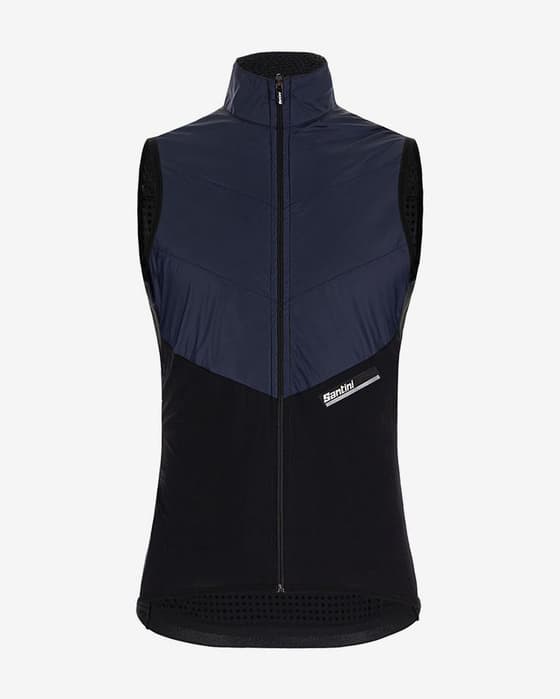 Chaleco Santini Redux Vigor negro azul oscuro - Corte Slim