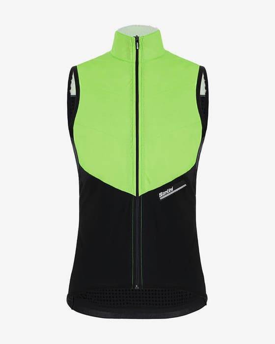 Chaleco Santini Redux Vigor verde negro - Corte Slim