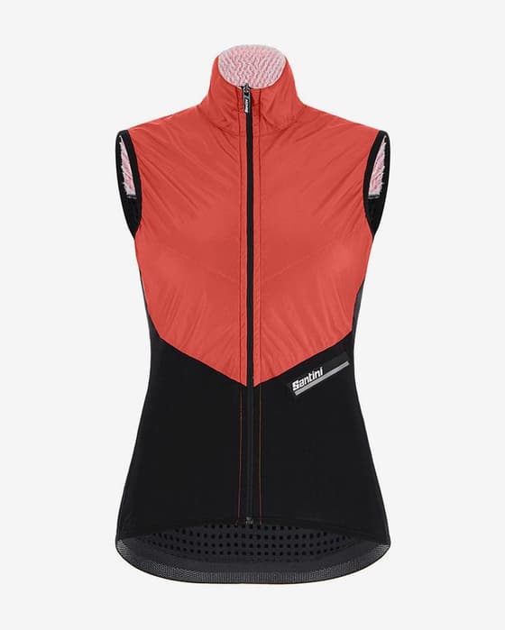 Chaleco Santini Redux Stamina rosa negro mujer - Corte Slim