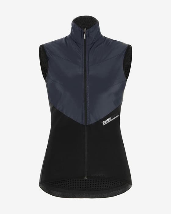 Chaleco Santini Redux Stamina negro gris mujer - Corte Slim