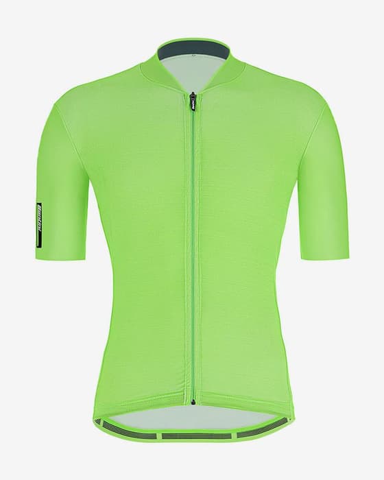 Maillot Santini Colore manga corta verde claro - Corte Slim