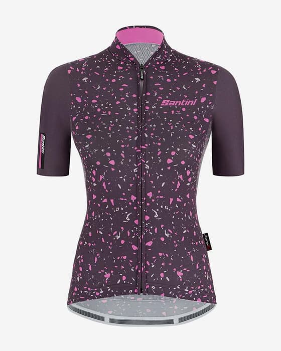 Maillot Santini Delta Pietra Polartec manga corta morado mujer - Corte Slim