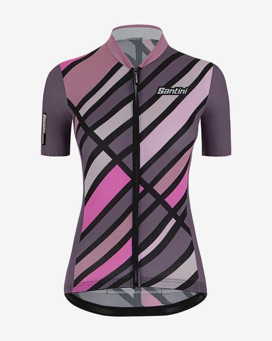Maillot Santini Raggio manche courte lila femme - Coupe Sleek
