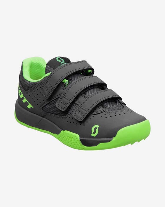 Zapatillas Scott MTB Ar Strap gris oscuro verde neón infantil