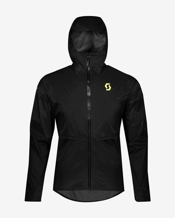 Chaqueta con capucha Scott RC Run Waterproof negro amarillo