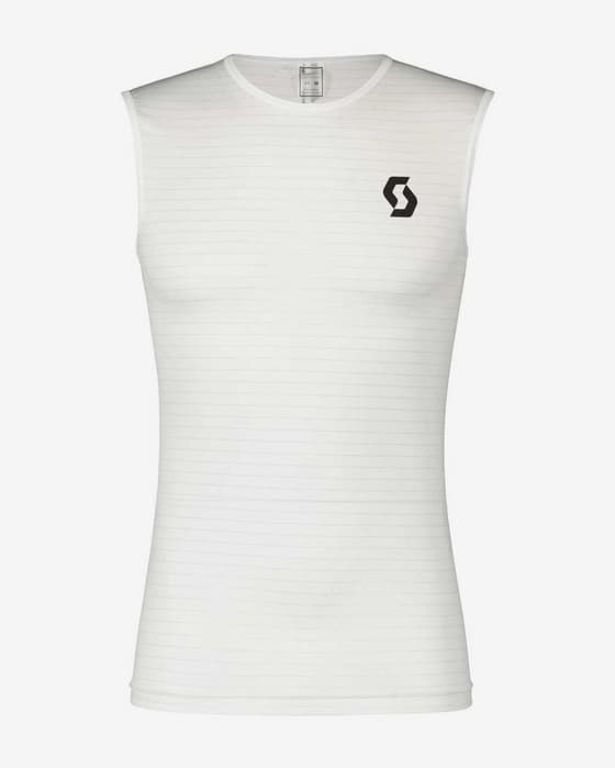 Camiseta interior Scott Underwear Carbon sin mangas blanco