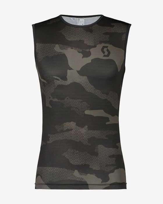 Camiseta interior Scott Underwear Carbon sin mangas negro gris oscuro