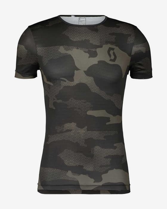 Camiseta interior Scott Underwear Carbon manga corta negro gris oscuro