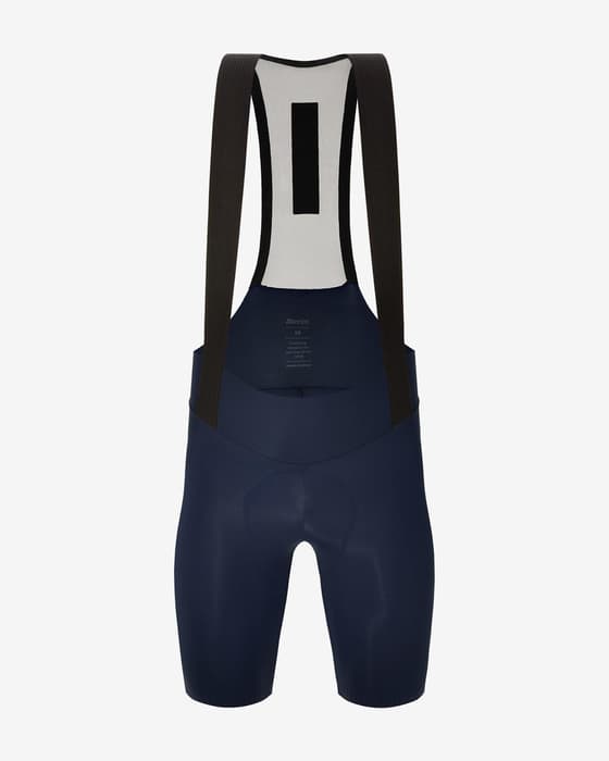 Santini Plush Bib Shorts Navy Blue Black