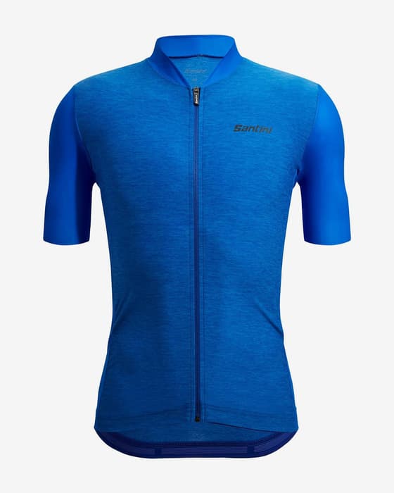 Maillot Santini Colore Puro manga corta azul intenso - Corte Slim