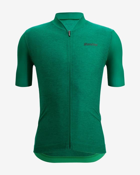 Maillot Santini Colore Puro manche courte vert - Coupe Slim